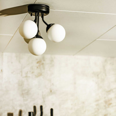Nicosia 4-lys taklampe IP44 sort/opal