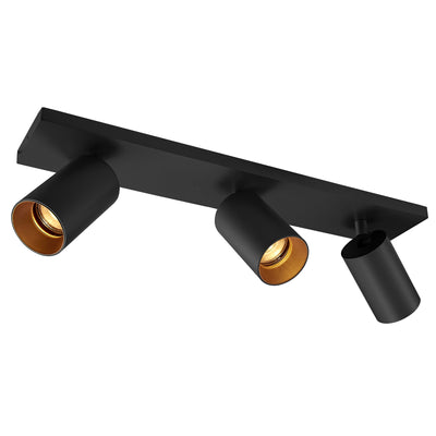 Oz K3 3-lys takspot skinne sort/gull