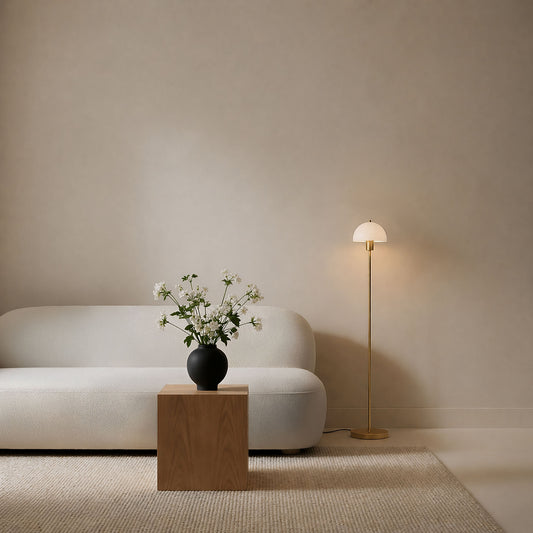 Vienda gulvlampe messing/opal