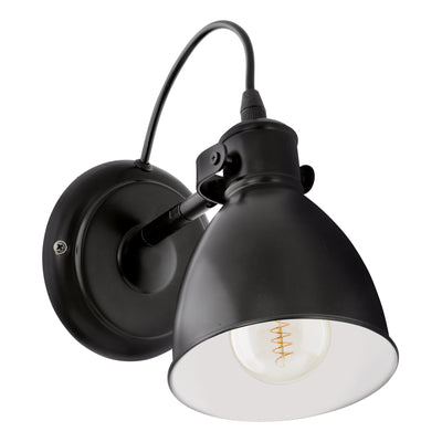 Priddy vegglampe sort