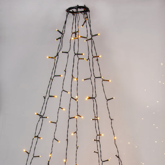 Serie LED 360-lys juletrelys golden