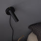 Slender vegglampe sort/messing