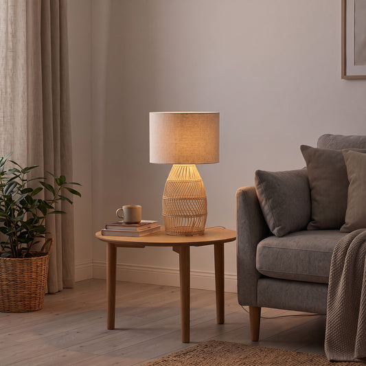 Sofie bordlampe natur/beige
