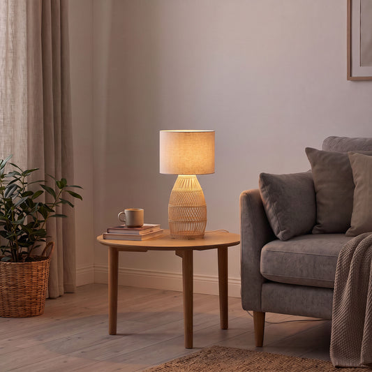Sofie bordlampe natur/beige