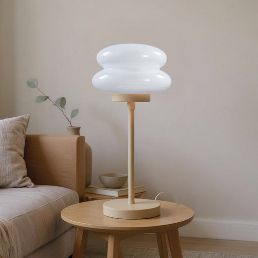Soleia bordlampe E27 hvit/beige