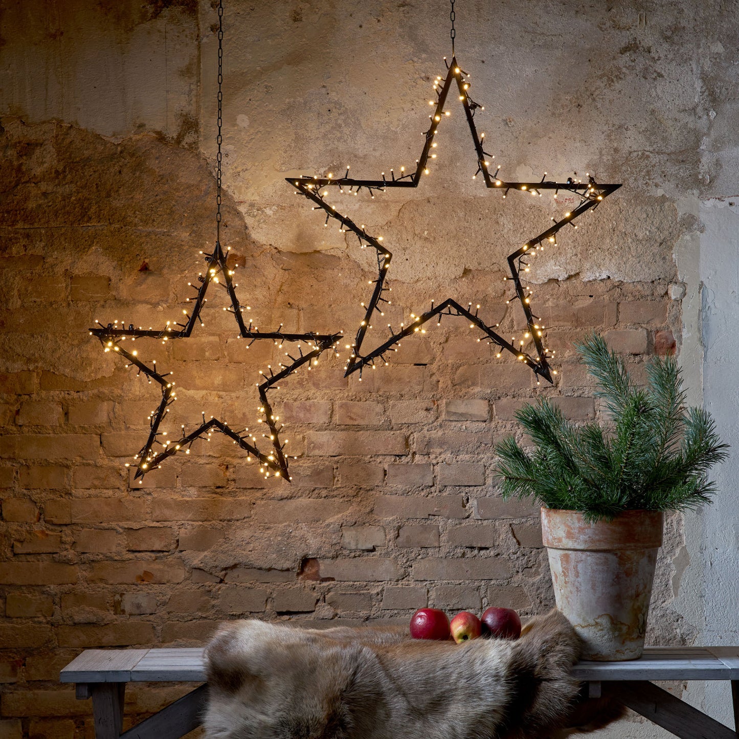 Spiky LED julepynt stjerne 73cm IP44