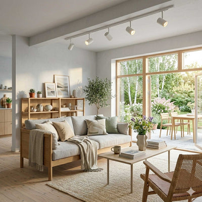 Titan 5-lys skinnepakke m/ 2m skinne hvit