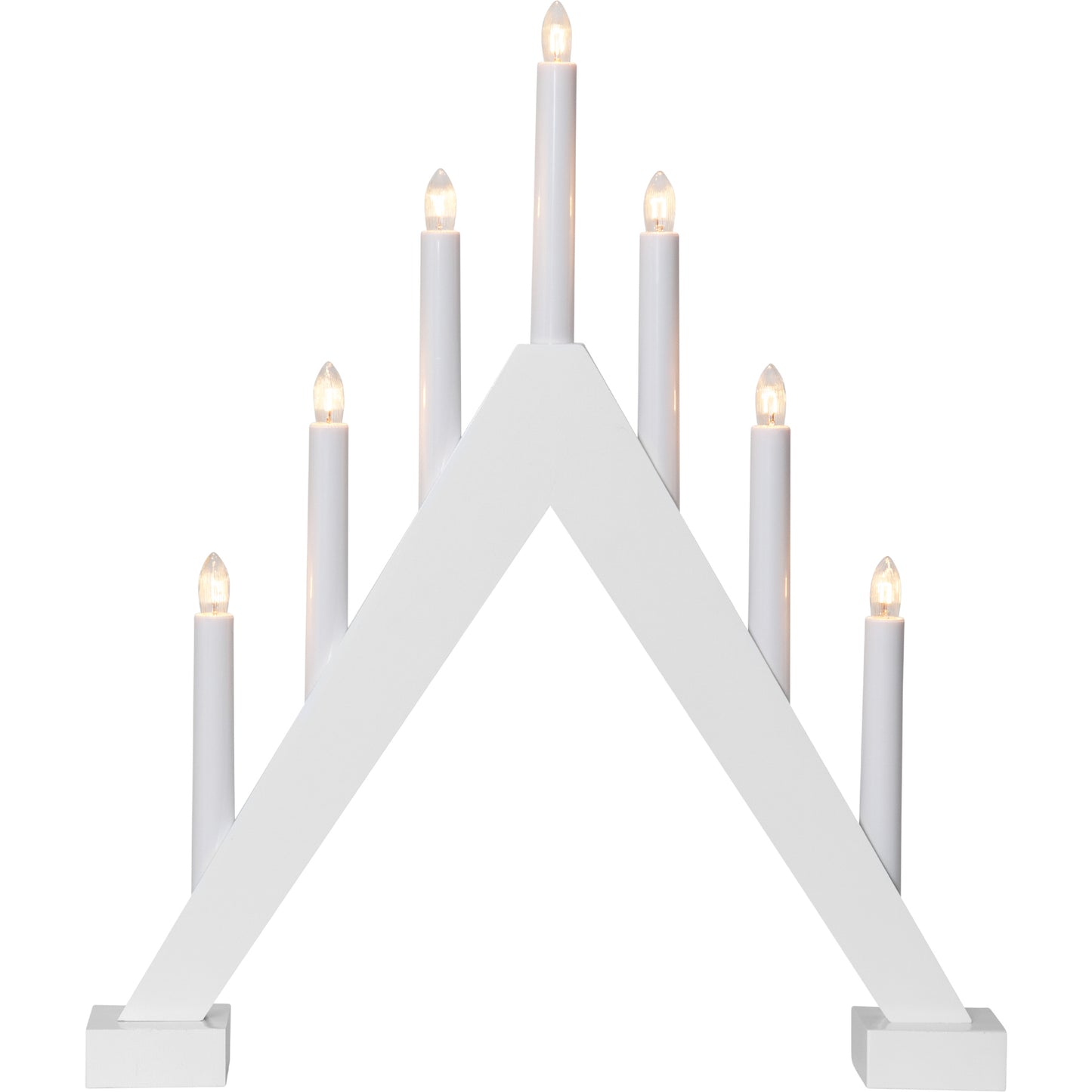Trill 7-lys adventsstake hvit