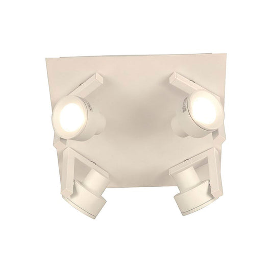 Vinkel 4-lys takspot hvit