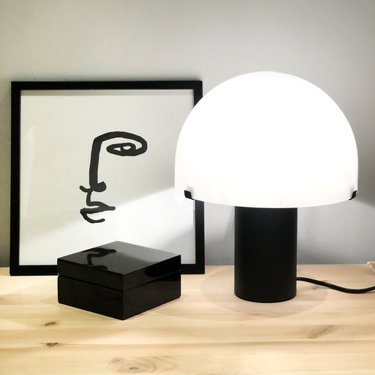 Asker bordlampe sort/opal