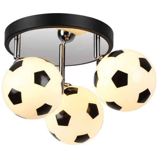 Fotballen 3-lys rondell sort/hvit