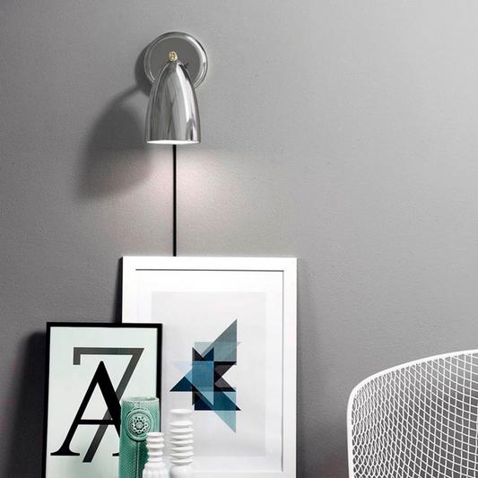 Nexus 10 vegglampe krom