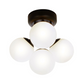 Nicosia 4-lys taklampe IP44 sort/opal
