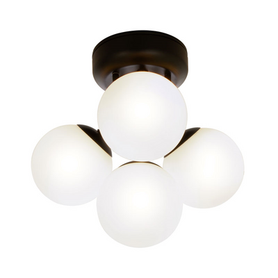 Nicosia 4-lys taklampe IP44 sort/opal
