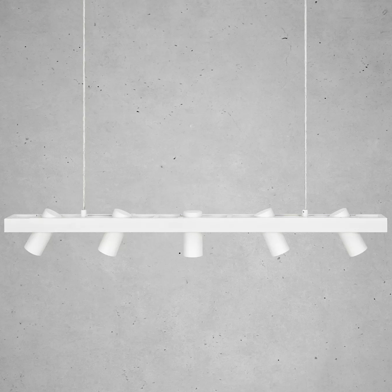 Torino 5-lys takpendel hvit