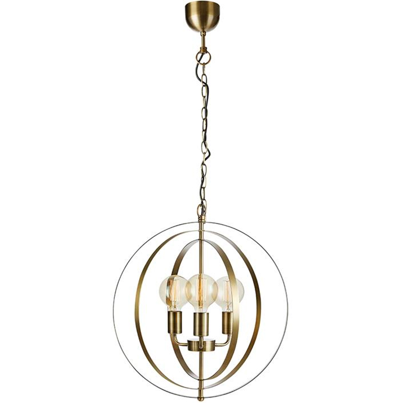 Orbit 3-lys takpendel messing