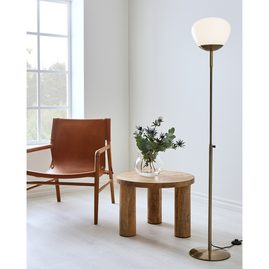 Rise gulvlampe antikk/hvit