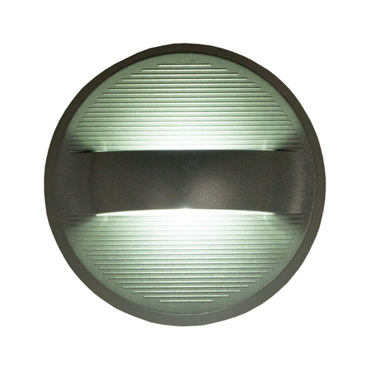 Curve LED utelampe vegg grå