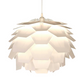 Carpatica taklampe, som er en pendel formet som en rund kongle laget i hvit akryl diameter 40cm - Aneta belysning