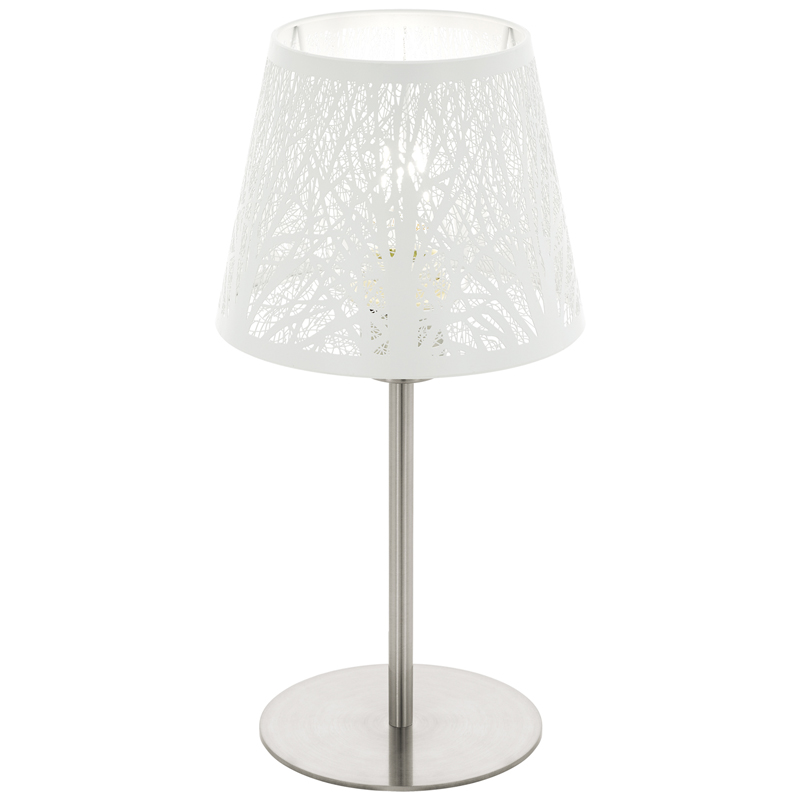 Hambleton bordlampe hvit/stål
