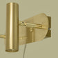 Detaljebilde av Artic dobbel vegglampe i messing metall med leselys som har integrert 6W LED lys 3000K 2x450lm - Aneta Belysning