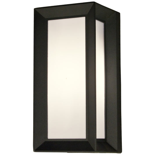 Box utelampe er en moderne rektangulær vegglampe med mørk grå ramme og matte hvite skjermer IP44 - Aneta belysning