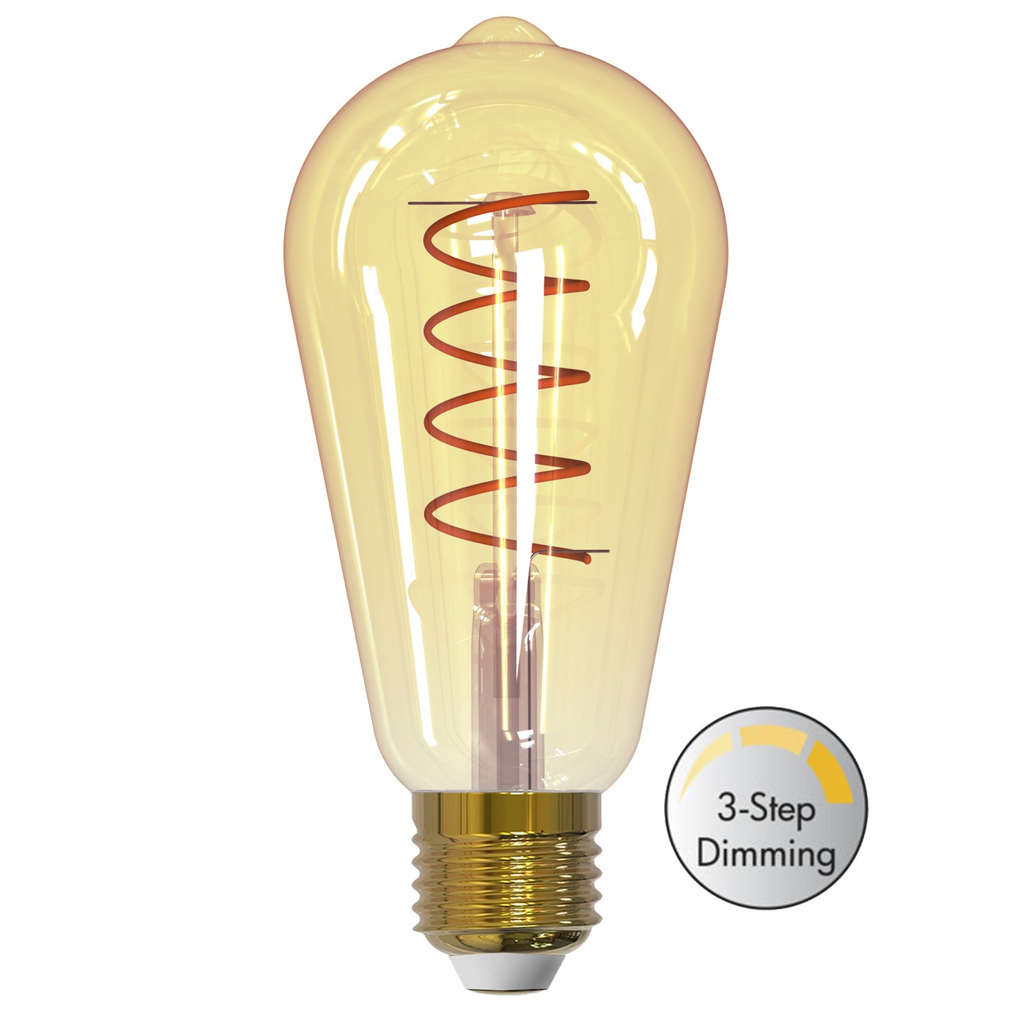 LM LED E27 edison amber 7W 3-step dim