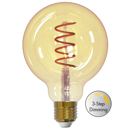 LM LED globe amber Ø95mm 7W 3-step dim