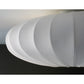 Nærbilde av stoffet på Mamsell taklampe rund plafond med diameter 65cm trukket i hvit tekstil rundt ramme i hvit metall - Aneta belysning