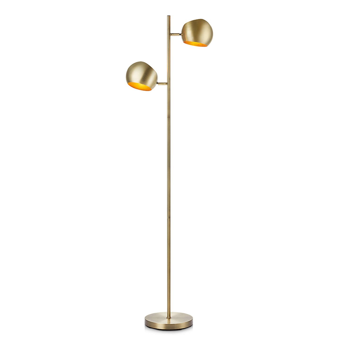 Edgar 2-lys gulvlampe messing