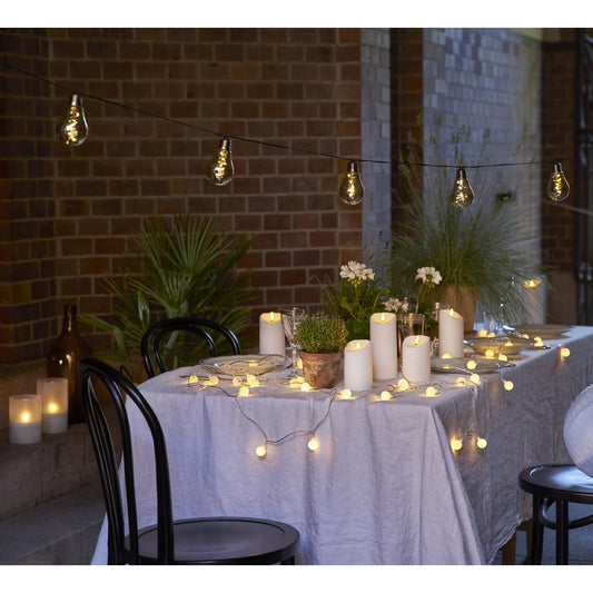 Glow LED 10-lys lysslynge sotet