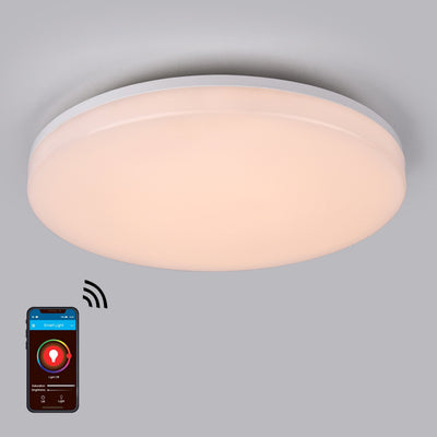 Smart kontur LED plafond IP54 hvit